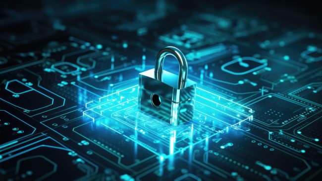 closed-digital-lock-key-digital-background-cybersecurity-information-network-protection-created-with-generative-ai-technology